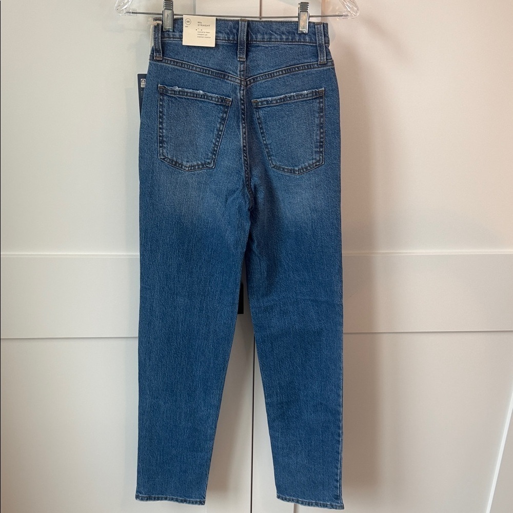 Women’s 90’s Button Fly Straight Relaxed Blue Jeans - Picture 4 of 5